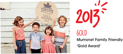 2013, Mumsnet family friendly gold award